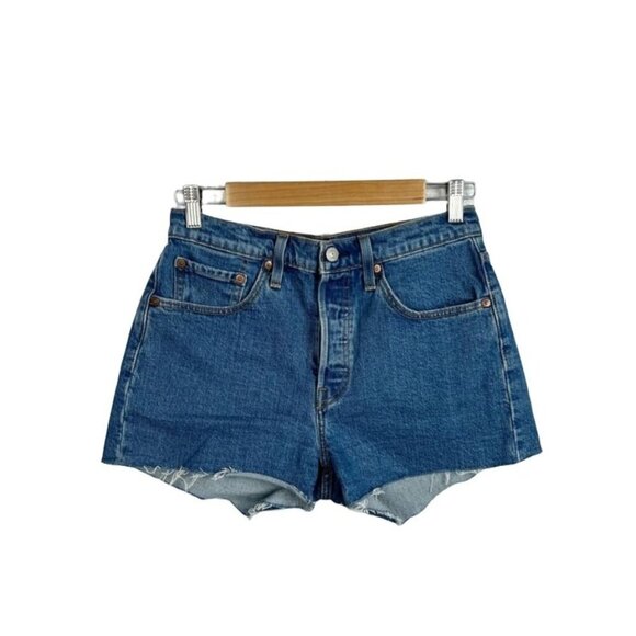 LEVI’S 501 Classic High Rise Button Fly Women’s Size 31 Denim Shorts 56327-0055 - Picture 1 of 9